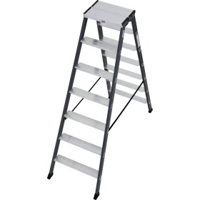 Monto Stufen-Doppelleiter SePro D eloxiert 2x7 Stufen