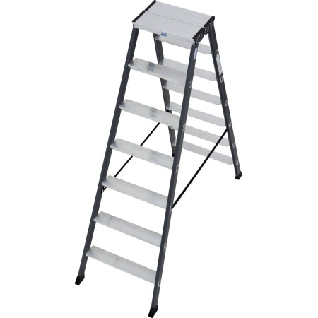 Monto Stufen-Doppelleiter SePro D eloxiert 2x7 Stufen