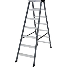 Monto Stufen-Doppelleiter SePro D eloxiert 2x7 Stufen