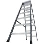 Monto Stufen-Doppelleiter SePro D eloxiert 2x7 Stufen