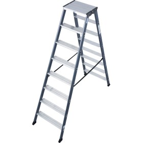 Monto Stufen-Doppelleiter SePro D eloxiert 2x8 Stufen