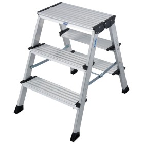 MONTO Doppel-KlappTritt Treppo alu, 2x3 Stufen