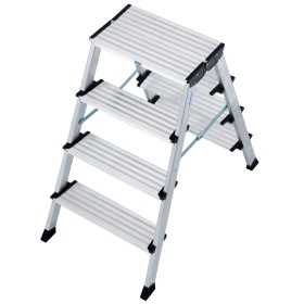 MONTO Doppel-KlappTritt Treppo alu, 2x4 Stufen
