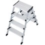 MONTO Doppel-KlappTritt Treppo alu, 2x4 Stufen