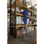 Stabilo Stufen-Stehleiter, fahrbar mit Traverse 6 Stufen