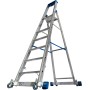 Stabilo Stufen-Stehleiter, fahrbar mit Traverse 7 Stufen