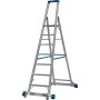 Stabilo Stufen-Stehleiter, fahrbar mit Traverse 7 Stufen
