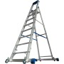 Stabilo Stufen-Stehleiter, fahrbar mit Traverse 8 Stufen