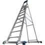 Stabilo Stufen-Stehleiter, fahrbar mit Traverse 10 Stufen