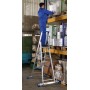 Stabilo Stufen-Stehleiter, fahrbar mit Traverse 10 Stufen
