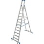 Stabilo Stufen-Stehleiter, fahrbar mit Traverse 12 Stufen
