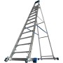 Stabilo Stufen-Stehleiter, fahrbar mit Traverse 12 Stufen