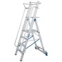 Stabilo Stufen-Stehleiter mit großer Plattform und Sicherheitsbügel 4 Stufen