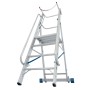 Stabilo Stufen-Stehleiter mit großer Plattform und Sicherheitsbügel 4 Stufen