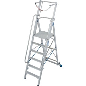 Stabilo Stufen-Stehleiter mit großer Plattform und Sicherheitsbügel 6 Stufen