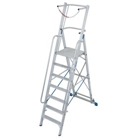 Stabilo Stufen-Stehleiter mit großer Plattform und Sicherheitsbügel 7 Stufen