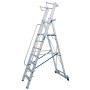 Stabilo Stufen-Stehleiter mit großer Plattform und Sicherheitsbügel 7 Stufen