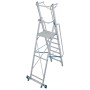 Stabilo Stufen-Stehleiter mit großer Plattform und Sicherheitsbügel 7 Stufen