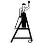 Stabilo Stufen-Stehleiter mit großer Standplattform 4 Stufen