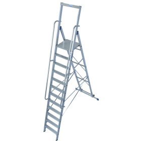 Stabilo Stufen-Stehleiter mit großer Standplattform 12 Stufen