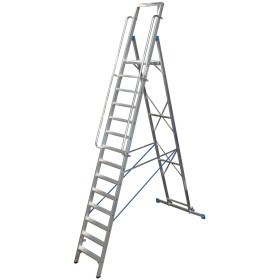 Stabilo Stufen-Stehleiter mit großer Standplattform 14 Stufen
