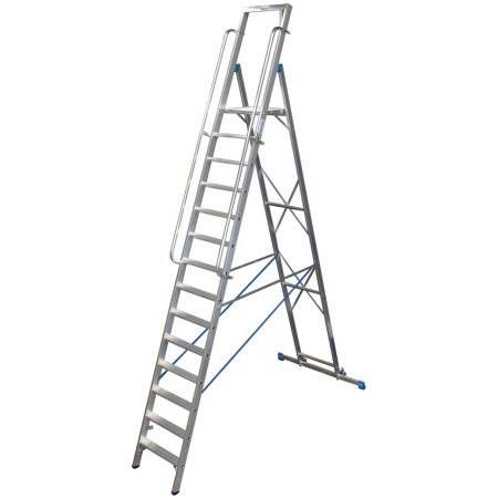 Stabilo Stufen-Stehleiter mit großer Standplattform 14 Stufen