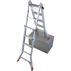 TeleMatic Sprossen-Gelenk-Teleskopleiter, 4 x 5 Sprossen