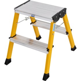 MONTO Doppel-Klapptritt Rolly Alu, gelb, 2x2 Stufen