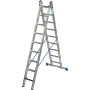 Stabilo Mehrzweckleiter Professional +S, 2x9 Stufen/Sprossen