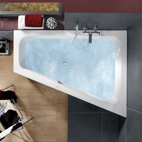 Villeroy & Boch Loop & Friends Square Eckbadewanne 175 x 135 cm, rechts, Airpool Entry, Technik Position 1