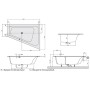 Villeroy & Boch Loop & Friends Square Eckbadewanne 175 x 135 cm, rechts, Airpool Entry, Technik Position 1