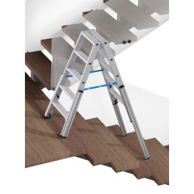 STABILO Teleskop-Stufen-DoppelLeiter, 2x5 Stufen