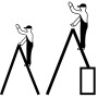 STABILO Teleskop-Stufen-DoppelLeiter, 2x5 Stufen