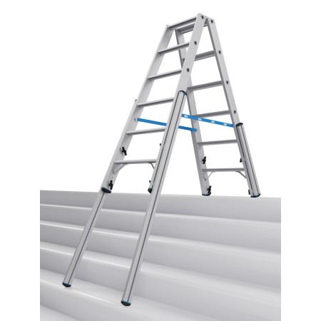 STABILO Teleskop-Stufen-DoppelLeiter, 2x6 Stufen
