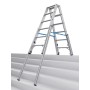 STABILO Teleskop-Stufen-DoppelLeiter, 2x6 Stufen