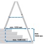 STABILO Teleskop-Stufen-DoppelLeiter, 2x6 Stufen
