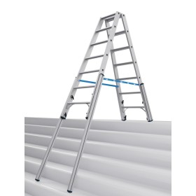 STABILO Teleskop-Stufen-DoppelLeiter, 2x7 Stufen