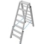 STABILO Teleskop-Stufen-DoppelLeiter, 2x7 Stufen