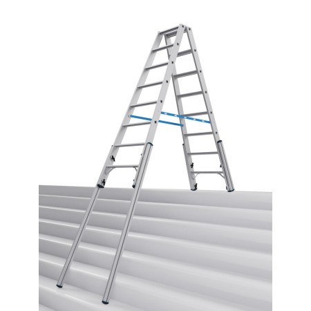 STABILO Teleskop-Stufen-DoppelLeiter, 2x8 Stufen