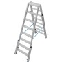 STABILO Teleskop-Stufen-DoppelLeiter, 2x8 Stufen
