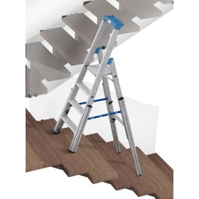 STABILO Teleskop-Stufen-StehLeiter, 4 Stufen