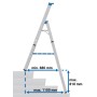 STABILO Teleskop-Stufen-StehLeiter, 4 Stufen
