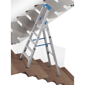 STABILO Teleskop-Stufen-StehLeiter, 5 Stufen