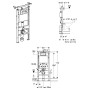 Geberit Duofix Basic Element für Wand-WC, 112 cm, mit Delta UP-Spülkasten, für Betätigung von vorne