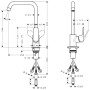 hansgrohe Focus M41 Einhebel-Küchenmischer 260, Niederdruck, offene Warmwasserbereiter, 1jet