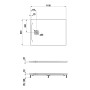 LAUFEN PRO Marbond Duschwanne 110 x 80 x 3,3 cm