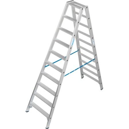 Stabilo Doppelleiter mit R13-Stufen, 2 x 10 Stufen