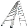 Stabilo Doppelleiter mit R13-Stufen, 2 x 10 Stufen