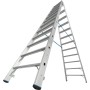 Stabilo Doppelleiter mit R13-Stufen, 2 x 12 Stufen