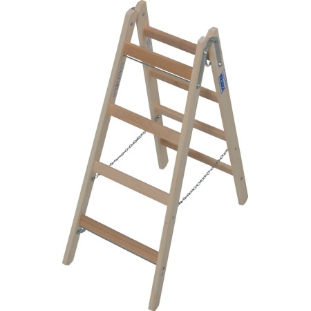 Stabilo Sprossen-Doppelleiter (Holz) 2x4 Sprossen